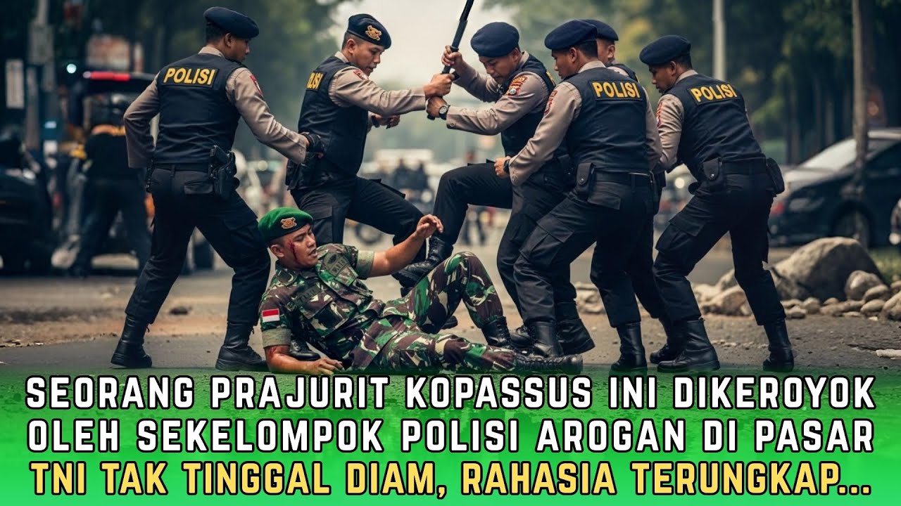 Sekelompok Polisi Arogan Keroyok Prajurit Kopassus, TNI Tak Terima dan Membalas... | Kisah Viral
