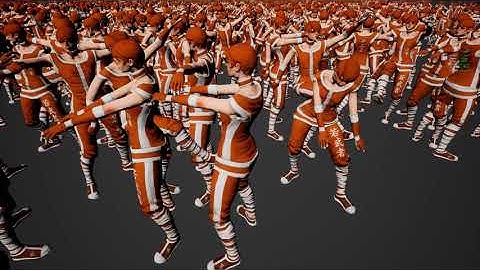 UE4 - HoudiniのVertex Animation Textureで群衆