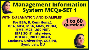Management Information System MCQs | Multiple Choice Questions | IBPS IT | BBAU Lucknow University