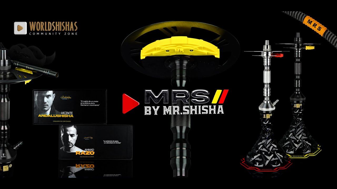 Cachimba Mr. Shisha MRS X Andalushisha🟡 & Ahmad Razo🔴 | Inspirada en el mundo del motor🏎️💨