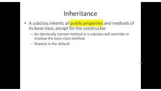 Visual Basic Inheritance Part 1 - Overriding and Lab 3A/3B (2014)