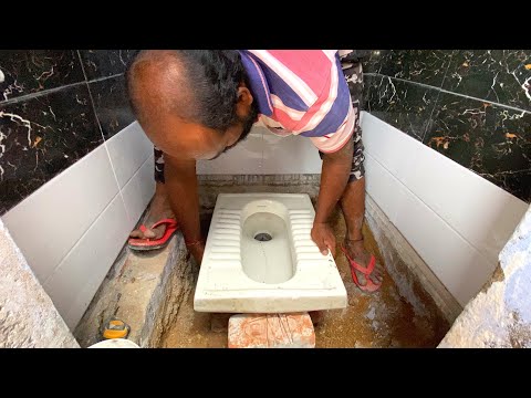 WoW Excellent! How to Install indian toilet Seat With design tile installation Easy and