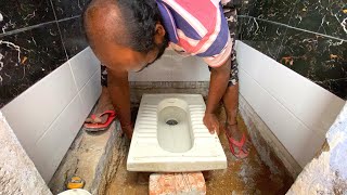 WoW Excellent! How to Install indian toilet Seat With design tile installation Easy and fastest