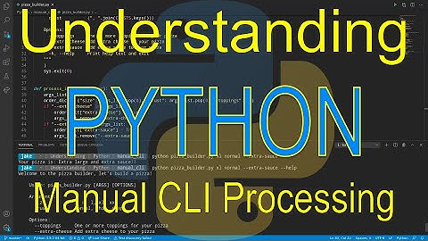 Understanding Python: Manual CLI Processing