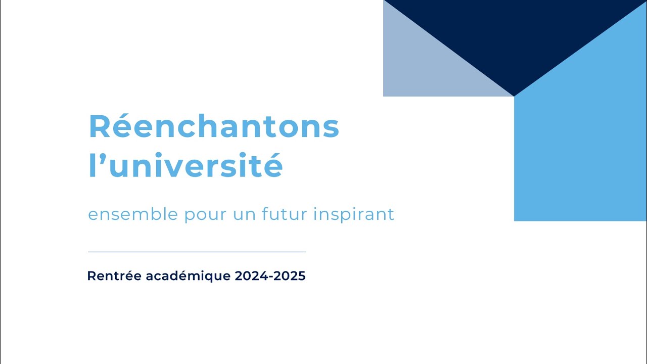 Rentrée académique 2024-2025 : cérémonie officielle