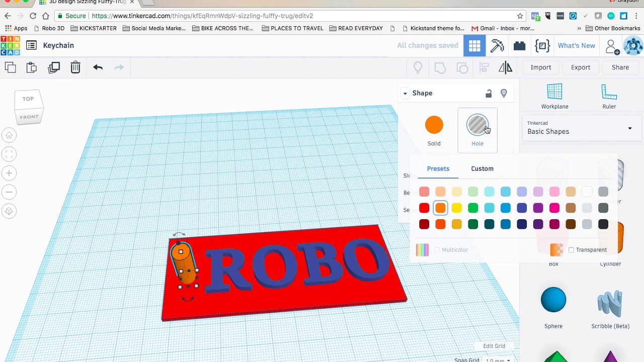 How To Basic 3d Design Using Tinkercad Robo 3d - tinkercad to roblox tutorial desc tinkercad