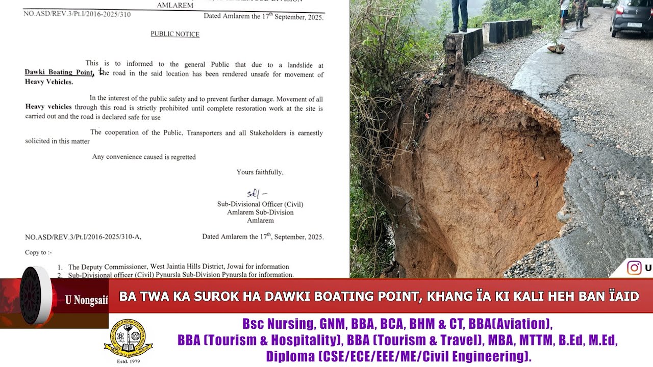 BA TWA KA SUROK HA DAWKI BOATING POINT, KHANG ÏA KI KALI HEH BAN ÏAID