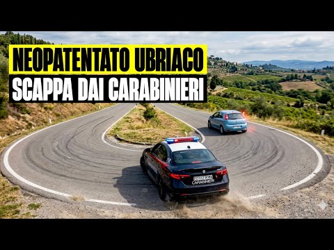 Video NEOPATENTATO UBRIACO SCAPPA DAI CARABINIERI E SI SCHIANTA NELLINSEGUIMENTO CONTROMANO - DOLIANOVA