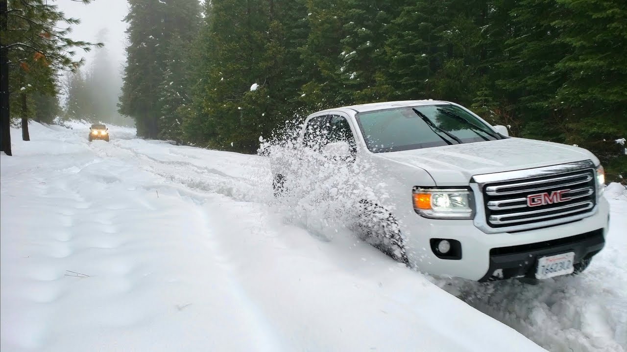Smashing Snow Ruts in Foresthill, CA