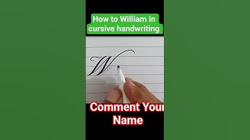 "William – Beautiful Cursive Handwriting  | Most Popular Name in the World" #shorts