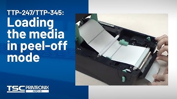 TSC TTP-247/TTP-345: Loading the media in peel-off mode