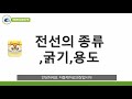 전선의종류,굵기,용도(자동제어)