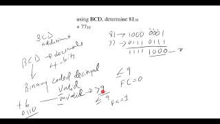 14. using BCD, determine 81_10 + 77_10