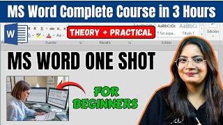 MS Word Full Course One Shot in 3 Hours | Complete Microsoft Word Tutorial for Beginners