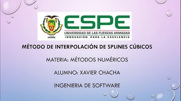 Método de interpolación de splines cúbicos - Métodos numéricos