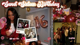 Sweet 16 Birthday Vlog   Bnb Party Matching Pjs Pics Gifts U0026 More 