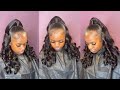 HOW TO: HALF UP HALF DOWN QW W/ CURLS (NO LEAVEOUT METHOD) FT. ELFIN HAIR