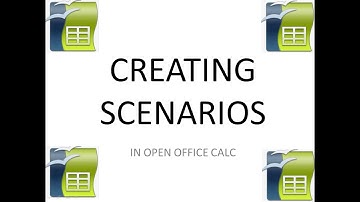CREATING SCENARIOS IN OPEN OFFICE || CLASS 10 ||