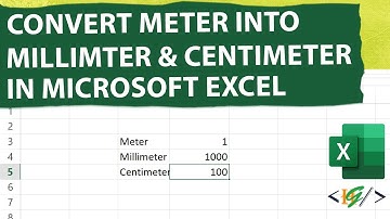 How to Convert Meter in to Millimeter & Centimeter in Microsoft Excel | Centimeters | Millimeters