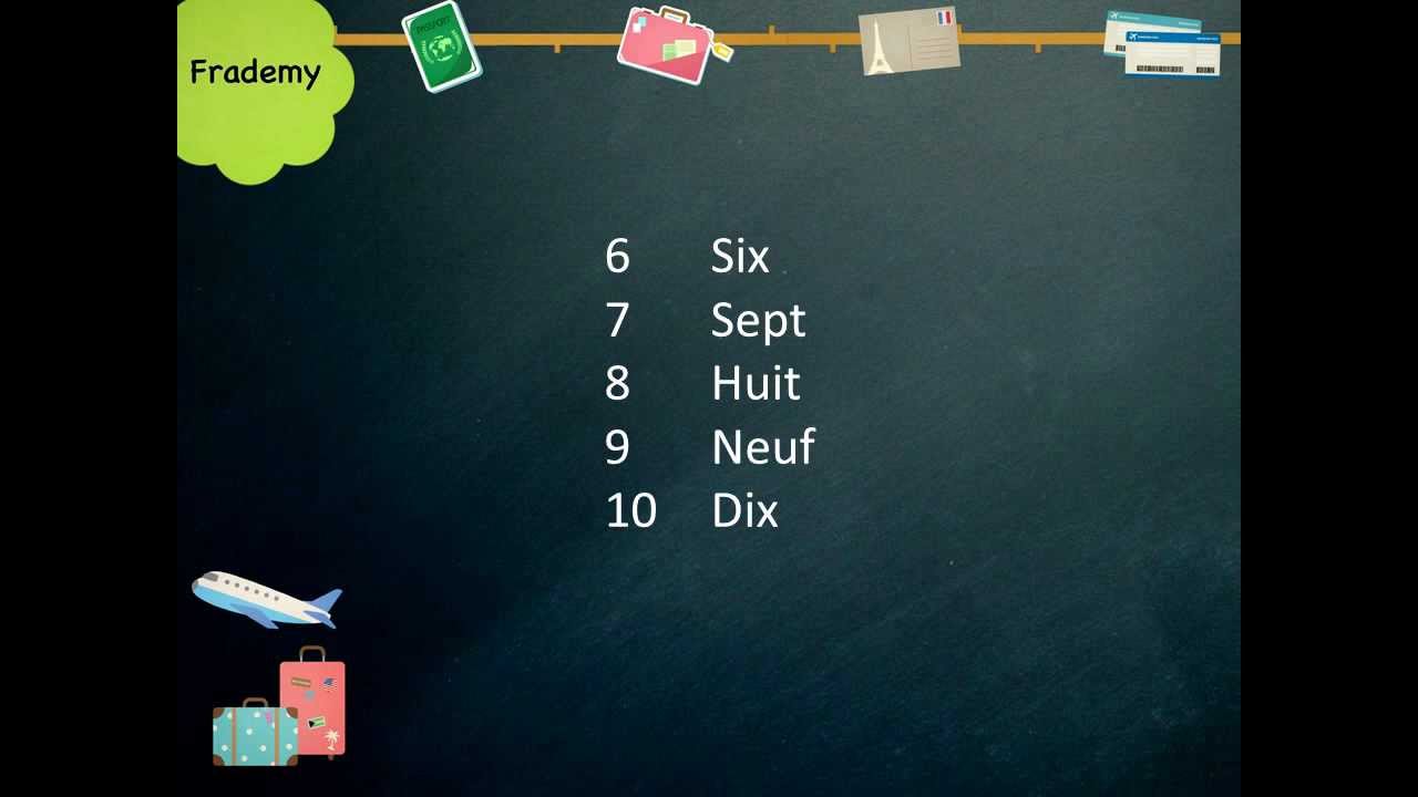 Learn french counting from 1 to 10 youtube