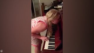 Young girl plays the piano while sleepwalking in New Zealand | Sleep Walkers Caught On Camera