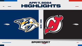 NHL Highlights | Predators vs. Devils - April 7, 2024