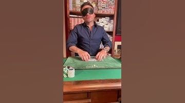 Cheating at Cards: Can I Stack the Deck BLINDFOLDED? #shorts