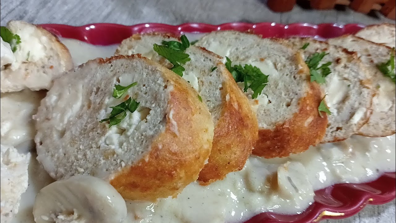 رولي دجاج مع الصلصة البيضاء🇩🇿مع بديل الكريمة يجي طري وبنين حضريه على طريقة المحترفين