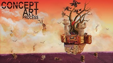 Concept art process for my Indie game  | Tri desert island devlog #1