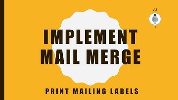 Class 10 | IT | Unit 1 | Digital Documentation | Implement Mail Marge(Part 2) | Print Mailing Labels