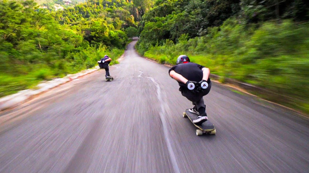Backyard Hill Downhill Skateboard Race Training YouTube
