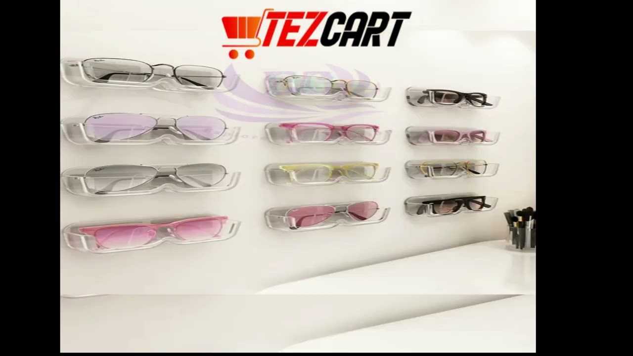 Wall Mount Sunglass Organizer Simple Space Saving Glasses Storage Box