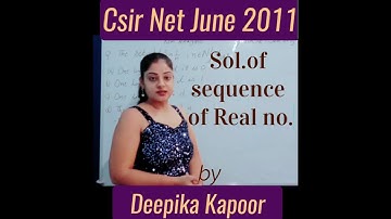 Question #CSIR_NET June 2011 #realanalysis || CSIR NET || #Sequence  #sequenceofrealnumber