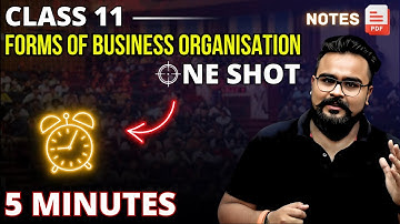 Forms of business organisation chapter 2 ONE SHOT class 11 | Business Studies Gaurav Jain