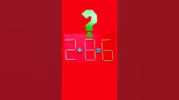 move 1 matchstick to fix the equation|Matchstick puzzle 2+8=6#puzzle#riddle#matchstickpuzzle