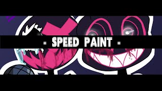 || Friday Night Funkin' || Corrupted Skid and Pump - SPEEDPAINT -