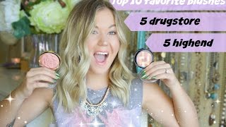 My top 10 Favorite Blushes | Drugstore + Highend