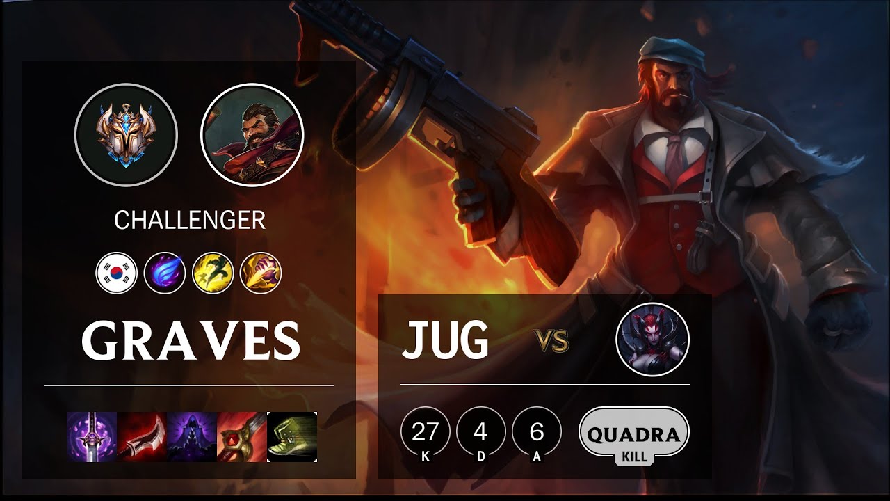 Graves Jungle vs Elise - KR Challenger Patch 10.19