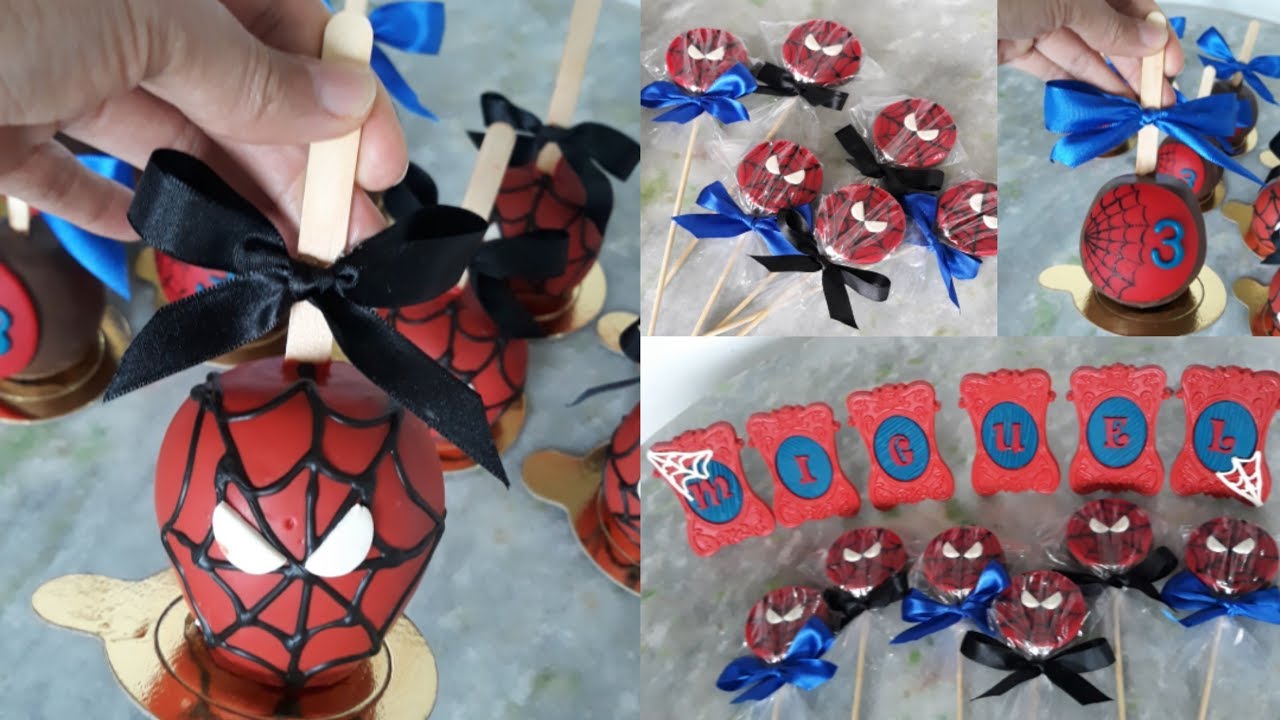 PERSONALIZANDO DOCES DO HOMEM ARANHA/DEIXEI OS VALORES PRA VCS!♡