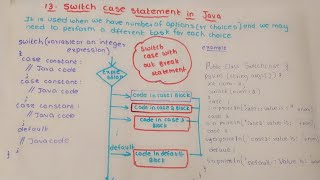 15.switch case statement  without  break statement  in java