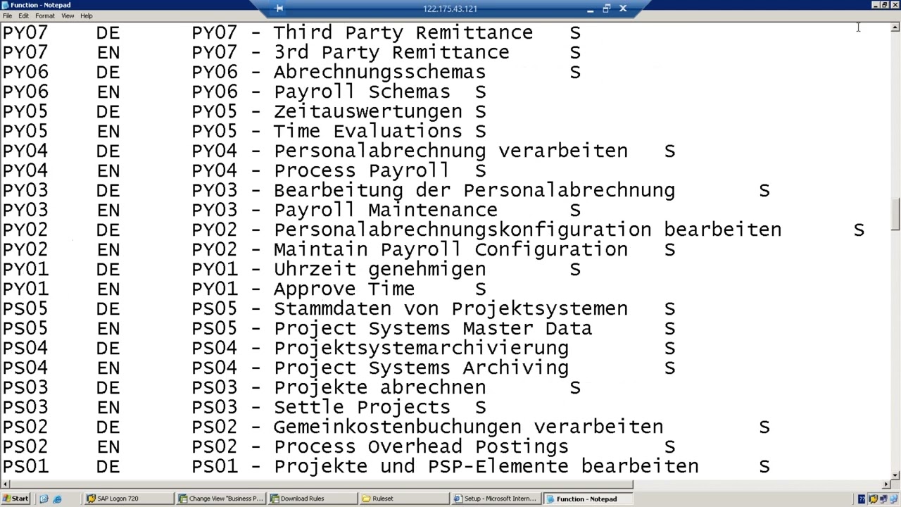SAP GRC Контроль доступа - Загрузка и скачивание правил разделения обязанностей (SOD)