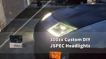 300zx Custom Headlights Install [Profile Performance Prism LED strips] [DRL Daytime Running Lights]