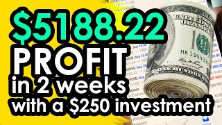 From $250 investment to 5k in just 2 weeks of trading forex with the TRESORFX Trading Strategy