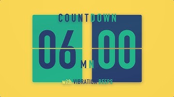 6 Minute Countdown Timer ⚡️ Flip Clock with Vibration Beeps