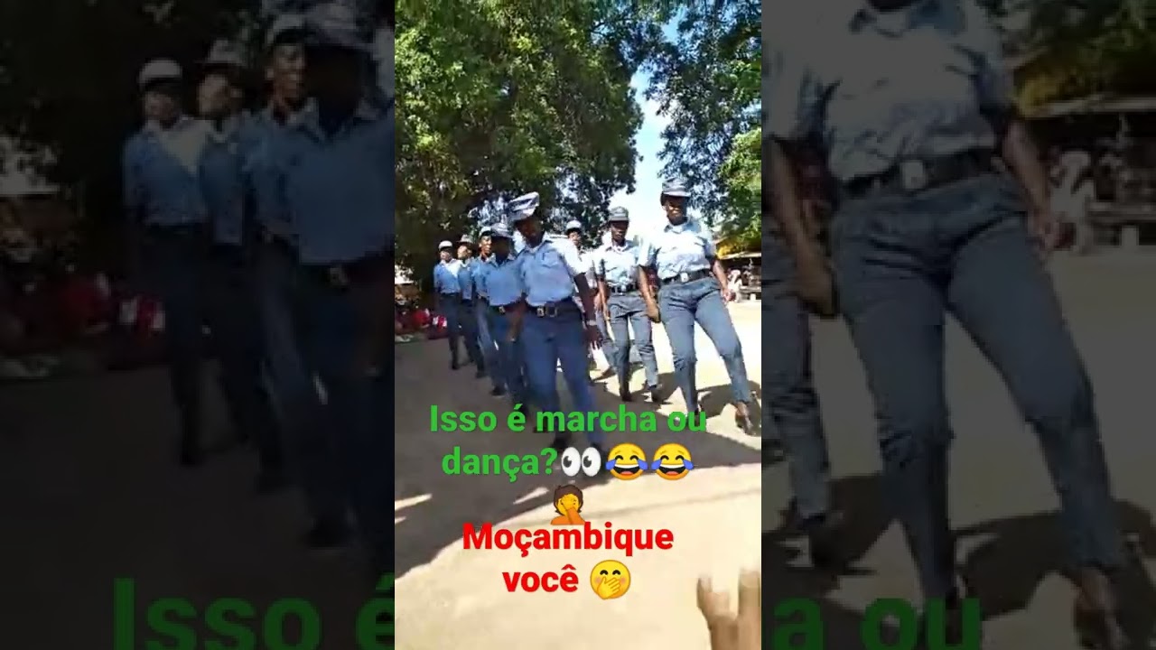 polícia de Moçambique  gostei a vossa dança 😂😂