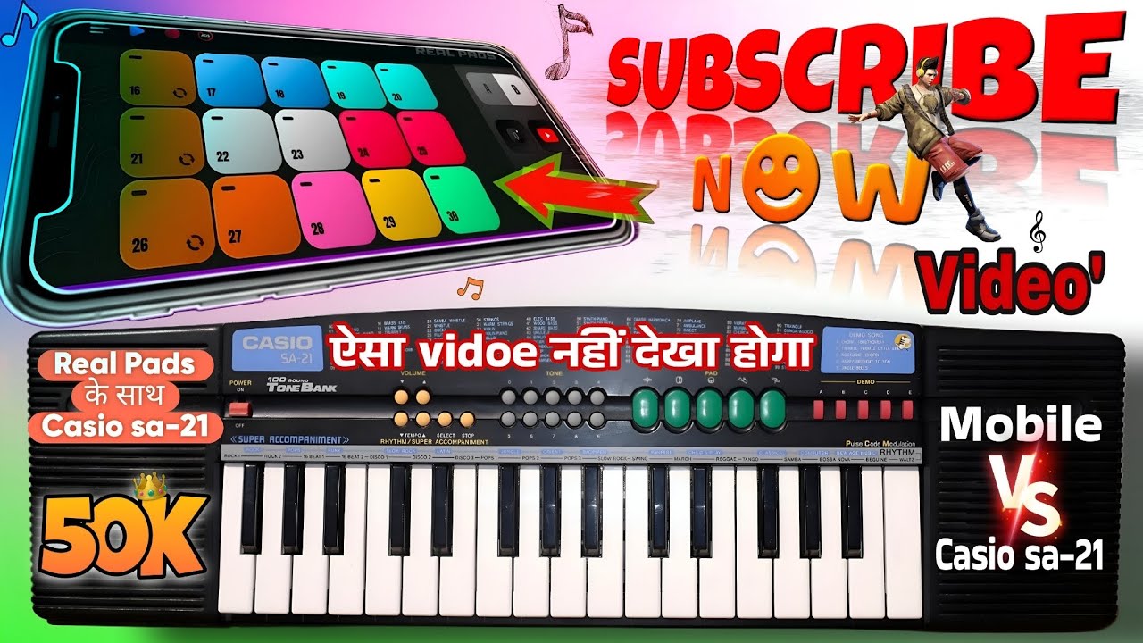 Real pads के साथ Casio sa 21। ऐसा vidoe नहीं देखा होगा। Mobile और Casio एक साथ