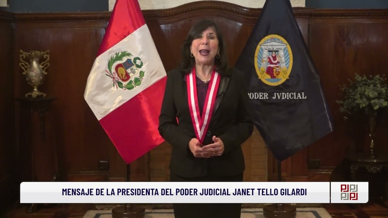 Mensaje a la Nación de la Presidenta del Poder Judicial por la inseguridad ciudadana