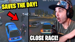 Summit1g EPIC RACE ENDING + CLUTCH SAVES Mr. K! ft. Johnny Silverhand | GTA 5 RP