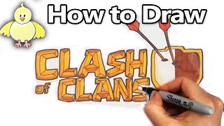 How to Draw the Clash of Clans Logo  Step by Step screenshot 5