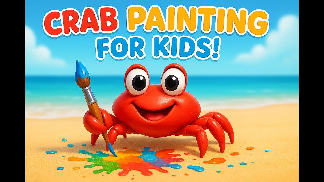 Crab Painting For Kids || Drawing videos for kids